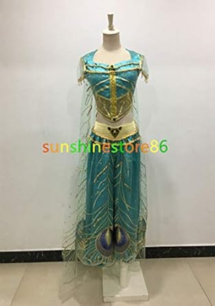 Amazon 実物撮影 19実写版アラジンディズニー映画ジャスミン姫スポットコスプレ衣装 コスチューム 変身 仮装 ステージ服 舞台 ハロウィン クリスマス コスプレ 仮装 通販