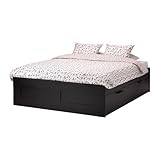 IKEA Full Size Bed Frame with Storage, Black 14382.22026.216