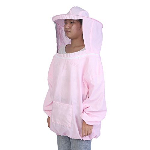 Wifehelper Professional Beekeeping Protective Jacket Suit Bee Keeping Beekeeper Equipment Beekeeping Protective Gear(Pink)