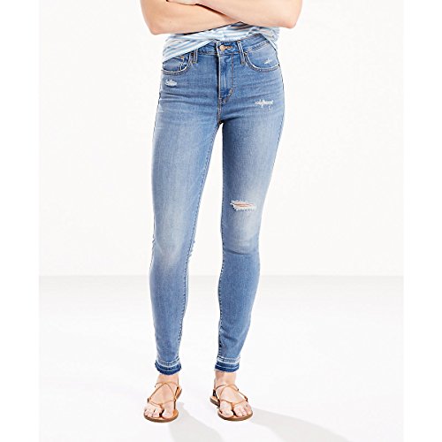 Denim Blue High Waist Pocket Skinny Jeans