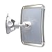 Zadro Power Suction Cup 10X Magnification Wall Mount Bathroom Makeup Grooming Mirror, White & Chrome