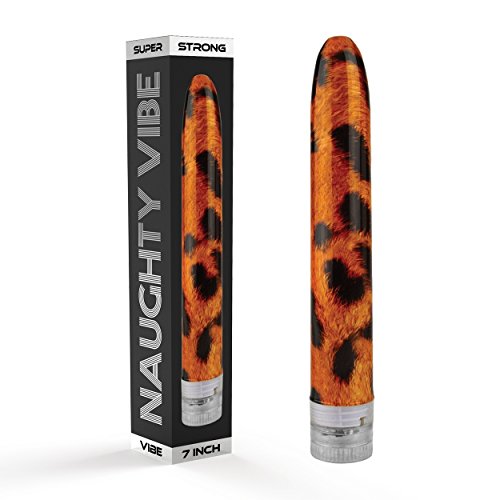 Naughty vibe bullet 7" vibrator massager (cheetah)