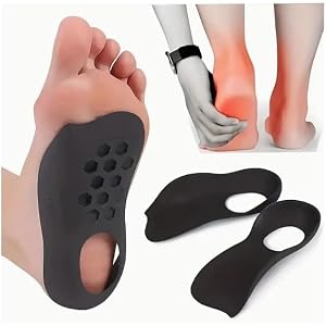 1 Pair Orthotic Insoles for Flat Feet, O-Shaped Legs, and Plantar Fasciitis - Unisex Arch Support Shoe Inserts(L,40-47)