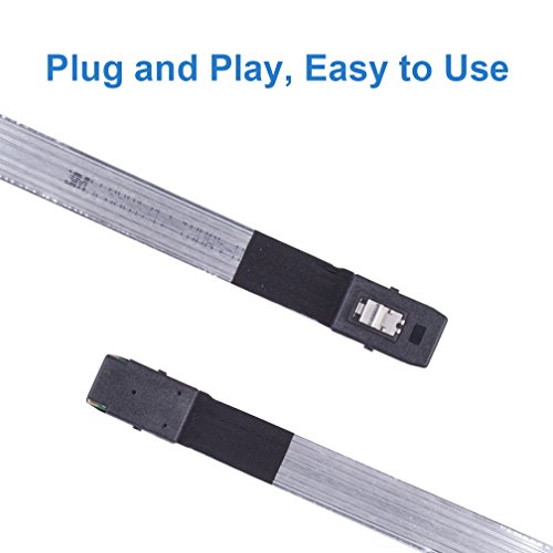 ipolex Mini SAS SFF-8087 Internal Cable with Sideband - 90 Degrees Angle Twinax Cable - Foldable - Flexible - 0.8m (2.6ft)