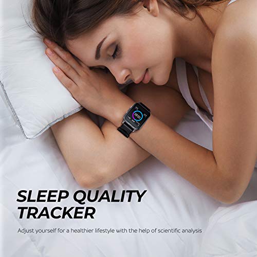 SoundPEATS Smart Watch Fitness Tracker with All Day Heart Rate Monitor Sleep Quality Tracker Call & Message Alert Swimming Waterproof Sports Watch Compatible with iPhone Android Phones