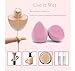 Microfiber Velvet Makeup Sponges,2 Pieces Makeup Blender Sponge, Latex-Free,Dual Layer Technology,Foundations,Powders & Creams id Creams and Powders -Flawless Coverage of Liquids,Concealer (PINK)