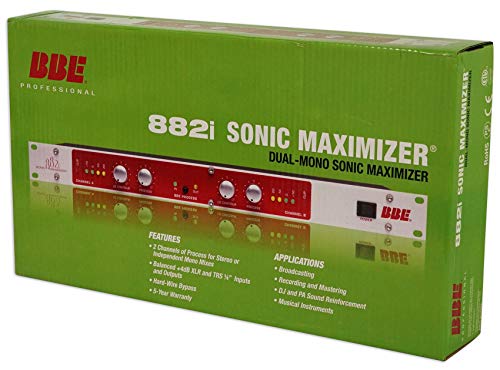 BBE 882I Rack Mount Studio Sonic Maximizer Signal Sound Processor+Mackie Earbuds