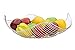 Vistella Fruit Bowl Basket in Silver Chrome - 6 Colors Available - Stainless Steel Wire Design with a Modern Decorative Style - Great Countertop Centerpiece