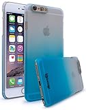 iPhone 6 Plus / 6s Plus Case, Bastex Slim Fit Frosted Fade White to Blue Hard Plastic Snap-On Case Cover with LED Flash Function for Apple iPhone 6 Plus 5.5