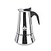 Maggift Coffee Stovetop Espresso Maker, Stainless Steel for Gas or Electric Stove Top Moka Pot (6 Cup)