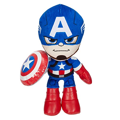 Marvel- Peluche Captain America, Giocattolo per Bambini 3+Anni, GYT42 [Esclusivo Amazon]