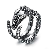 ELFASIO Baphomet Ring Goat Satan Demon Devil Men