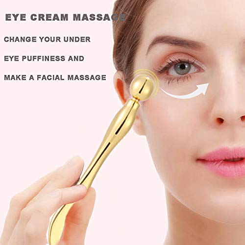 Eye Cream Massage Double Head Design Massager Tool for Facials Mini Eye Massage that Reduces Puffiness (2PCS) - Image 2