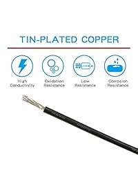 BNTECHGO alambre de silicona de calibre 12   suave y Flexible de alta temperatura resistente altamente eficiente 12 AWG alambre de silicona 680 hebras de alambre de cobre