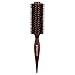 Mokale Natural Boar Bristle Round Comb Hair Brush with Ergonomic Natural Wood Handle,2.2 Inch,Styling Essentials for Hair Drying, Styling, Curling (Spinous-Sidelong)