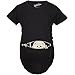 Maternity Baby Peeking Shirt Funny Pregnancy Cute Announcement Pregnant T Shirts (Black) L