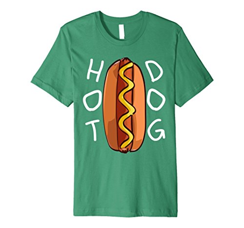 Mens Big Hot Dog T Shirt, Weiner and Bun Sausage Love Tee 2XL Kelly Green
