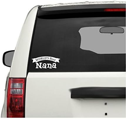 By Decorainbow- "Worlds Best Nana" decals (6" Longest Side) Car Truck bumper Window decal sticker Stickers