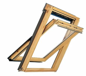 Velux Dachfenster GGL Schwingfenster 114x140cm SK08 3060 Thermo Plus Kiefer Natur mit Ziegeleindeckrahmen EDZ 0000