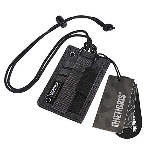 Tactical ID Card Holder Hook & Loop Patch Badge Holder Neck