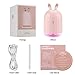 Cute Humidifier Cute Essential Oil Diffuser,220ml Aroma Essential Oil Cool Mist Humidifier with Quiet Operation,Waterless Auto Shut-off and 7 Color LED Lights Changing for Home Office Baby