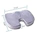Coccyx Orthopedic Memory Foam Seat Cushion for Office Chair, Car, Wheel Chair and Bleachers, with Handle Anti-Slip Bottom. Relief from Back, Sciatica, Tailbone and Hemorrhoids Pain(Gray)