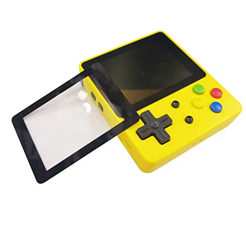Rumas Handheld Game Console, Portable Game Console 2.6 -inch Screen Linux System Compatible with Multiple Simulators DDRII 128 MB RAM 16 GB of RAM (Yellow)