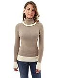 PattyBoutik Women's Block Color Turtleneck Sweater