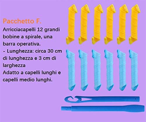 Hair Hairdressing Curlers, Night Sleep Foam Hair Curler Rollers Flexible Soft Pillow Hair Rollers DIY Sponge Hair Styling Rollers Tools (F-package)