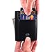 RFID Blocking Wallet - Slim Front Pocket Business Card Holder with ID Window - Napa Black