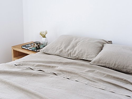Lausonhouse Luxurious 100% Pure French Linen Sheet Set - Queen