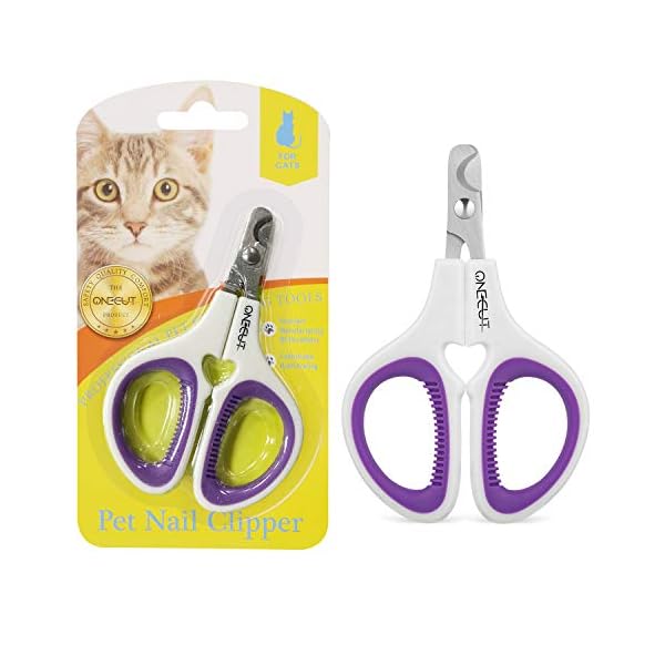 OneCut Pet Nail Clippers, Update Version Cat & Kitten Claw Nail Clippers for Trimming, Professional Pet Nail Clippers…