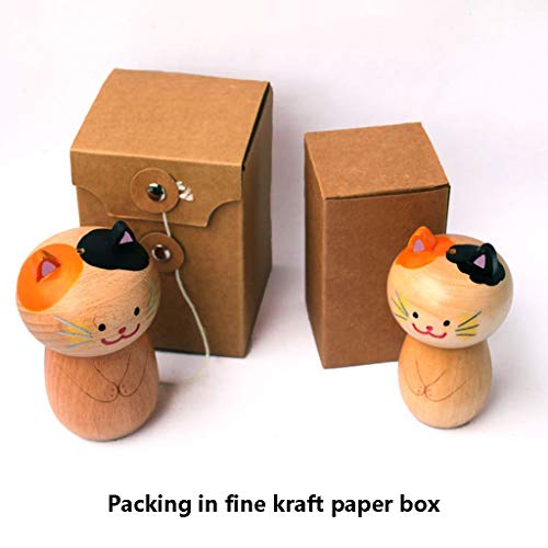 JDgoods Cartoon Animal Shape Toothpick Dispenser, Japanese-style Wooden Toothpick Dispenser Funny Portable Toothpick Holder (D) - Thumbnail 6