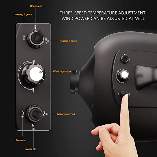 SPTA Double Motor Car Wash Dryer, 2800W Air Cannon Car Dryer Blower