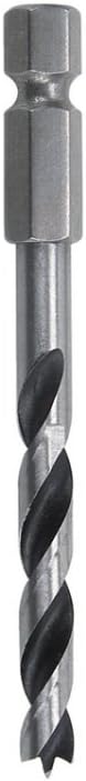 wolfcraft CV Wood Twist Drill Bit, Hexagon Shank I 7263000 I For drilling into softwood, Silver, ø5x85mm
