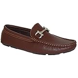 Shoe Artists Comfort Brown Slip on Driving Loafer - Men