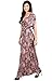 KOH KOH Womens Long Bohemian Boho Short Sleeve Summer Flowy V-Neck Maxi Dress