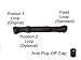 2 Adjustable Two Position Door Check Straps w/Anti Pop Off Cap fit Jeep Wrangler TJ 1997 to 2006
