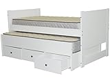 Bedz King Captains Twin Bed with Twin Trundle and 3 Drawers