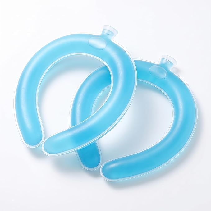 ZFFAFUR Reusable Neck Cooling Ring with Phase Change Material, Lightweight Portable Cooler Wrap for Instant Heat Relief, Ergonomic Fit for Outdoor Work, Sports, Travel, and Office Use – Blue