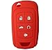 WFMJ Red Silicone 5 Buttons Remote Smart Flip Key Chain Fob Cover for Chevrolet Camaro Cruze Volt Equinox Spark Malibu Sonic