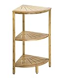 Dream Palace Natural Bamboo Three Tier Corner Shelf