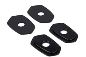Aharon Motolumino Motorcycle LED Turn Signal Mounting Brackets 4-Pack | Compatible with Kawasaki, M8/M10 Thread | Fit in Original Turn Signal Locations | Bike Indicator Lights | Plates
