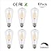 Led Edison Bulb 4W Dimmable Vintage Edison Style Light Bulb- Incandescent LED Bulb- E26 Base,ST21(ST64) Warm White (2700K)- Equivalent to 40w,CRI 80+, 400 Lumens 6 Pack- For Indoor Use