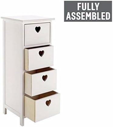 High Quality Mdf 4 Drawer Storage Unit White Solid Wood Frame