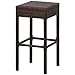 Best Choice Products Set of 2 Dual-Tone Outdoor Furniture Backless Wicker Bar Stools w/Footrest for Backyard, Porch, Patio - Brown