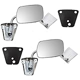 Pair of Manual Side View Stainless Steel Mirrors Replacement for GMC Chevrolet Pickup Truck SUV Van 996220