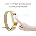GELISHI Fitbit Flex Band Replacement with Stainless Steel Wireless Activity Bracelet Sport Wristband No Tracker - Gold Small