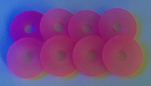 Eight TRANSLUCENT PINK Rubber Guitar Strap Locks - Grolsch Style - Classic and Reliable - Made In The USA! (8-Pack)