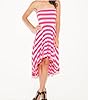 G by GUESS Women's Hayden High-Low Tube Dress, BRIGHT FUSHIA/TRUE WHITE (SMALL)